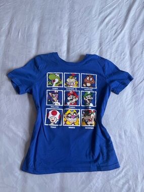 MAD Engine Blue Super Mario Character Grid Tee